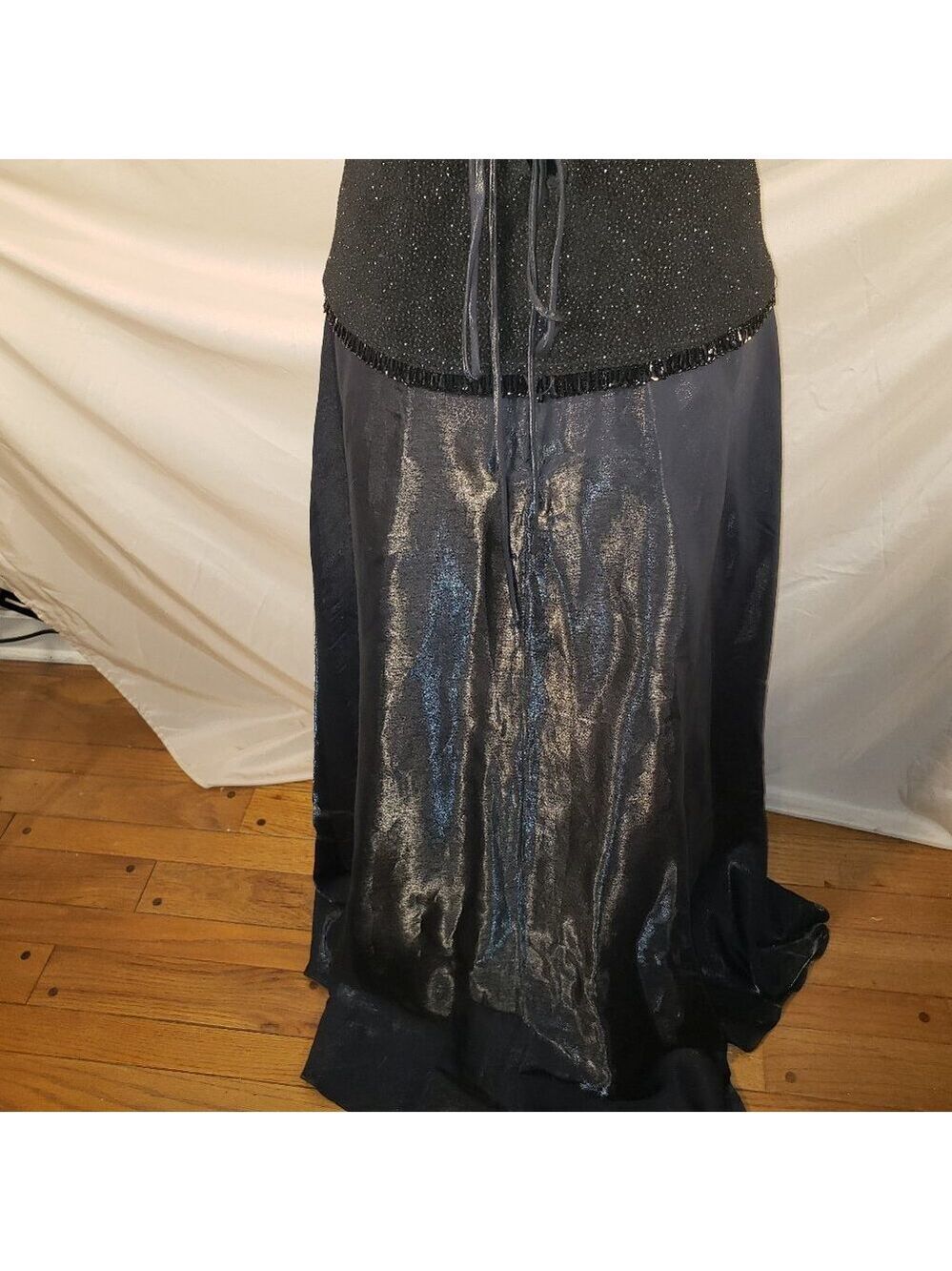 Betsy & Adam Black Sparkling Evening Gown - 14 - Picture 7 of 10